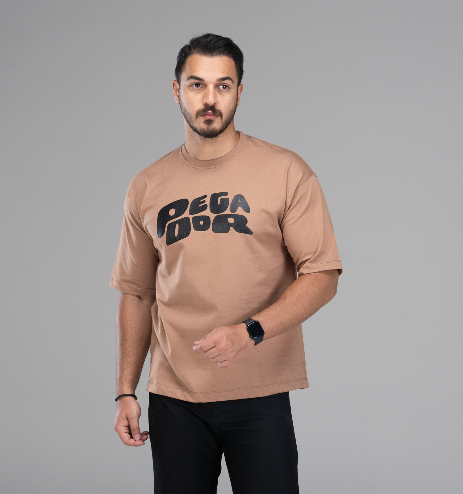 تیشرت یقه گرد مردانه نخ پنبه طرحدار مدل 47998