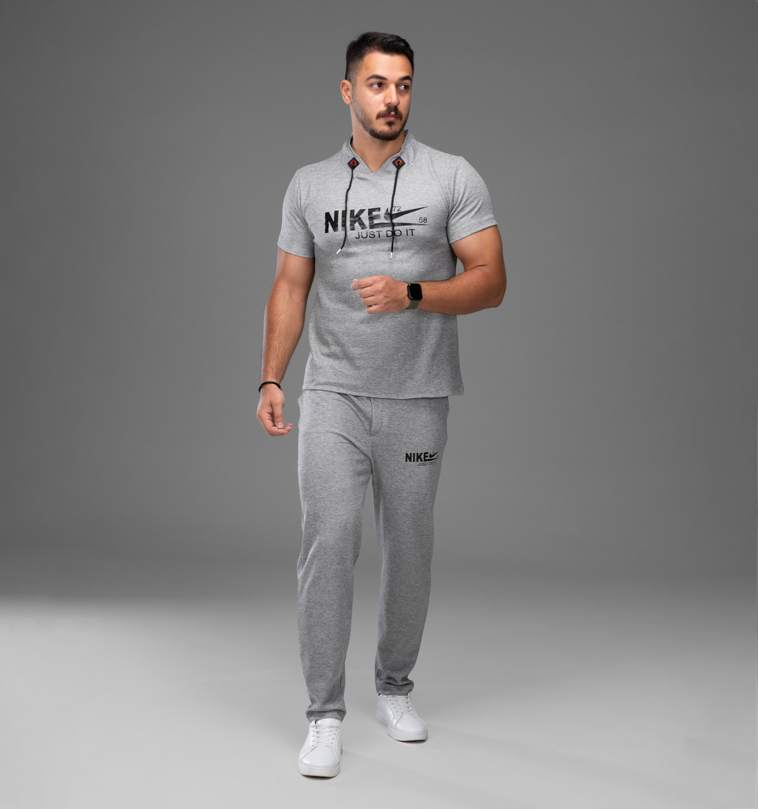 ست مردانه تیشرت شلوار Nike طرحدار مدل 48208