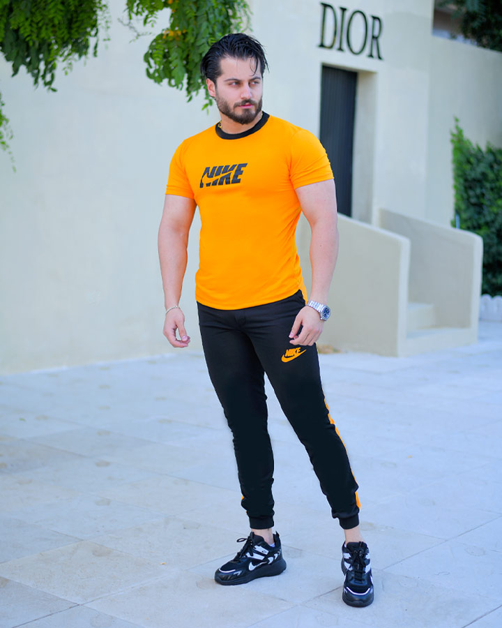 تیشرت شلوار مردانه Nike مدل Alba زرد کد 6343
