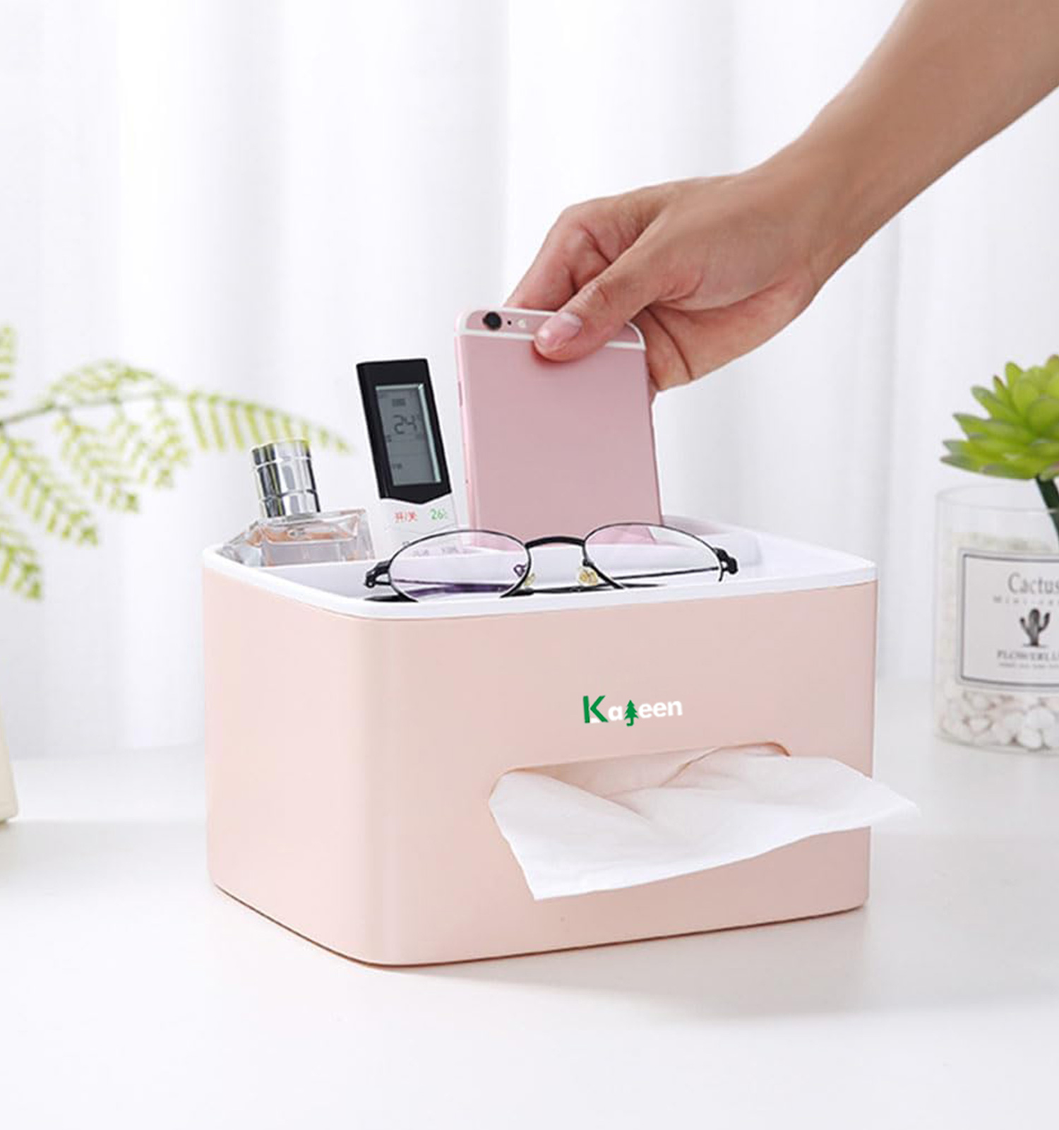 جعبه دستمال کاغذی چند منظوره Kajeen مدل 48251