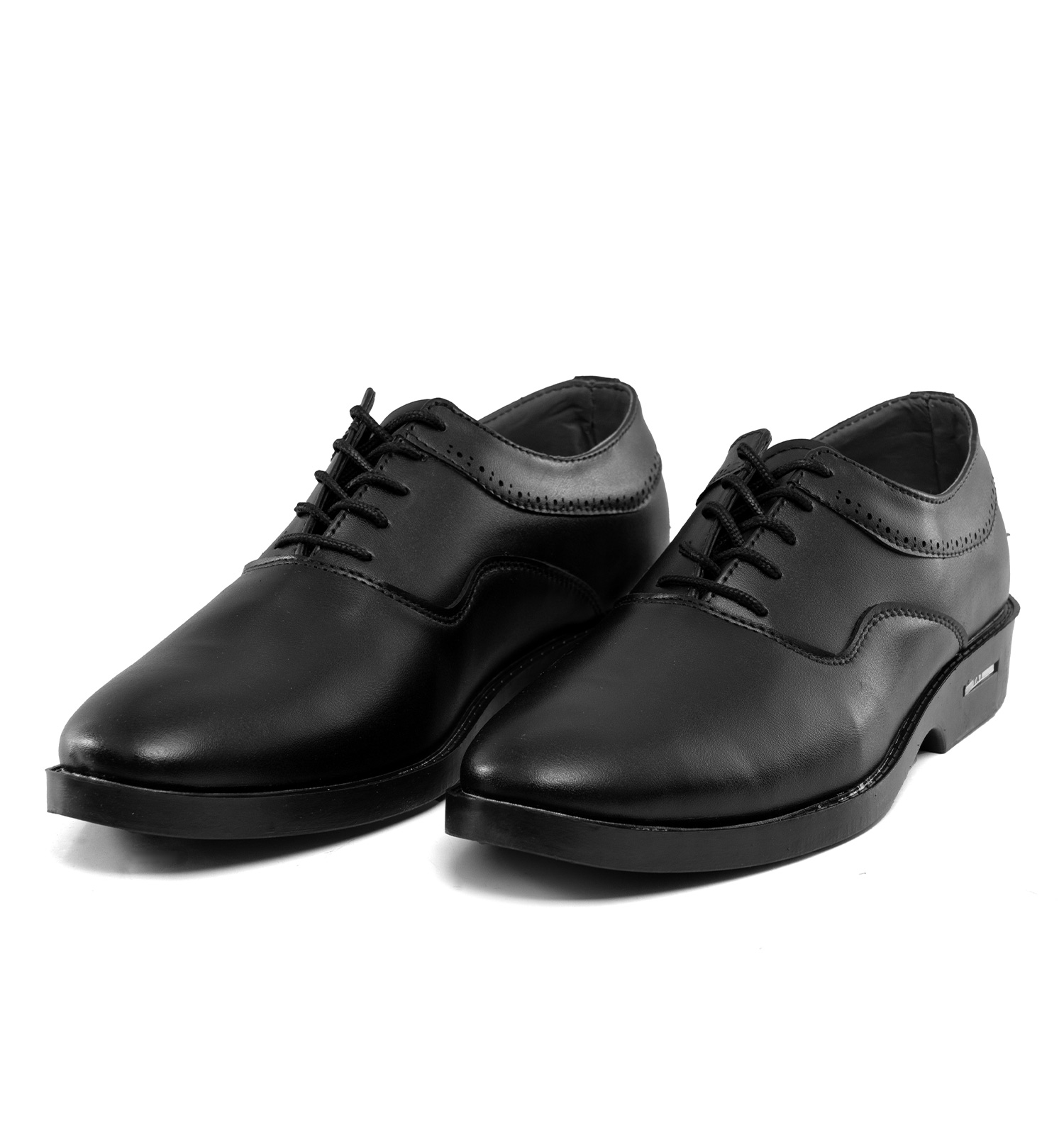 کفش رسمی مردانه چرم مصنوعی بنددار مشکی مدل 48271