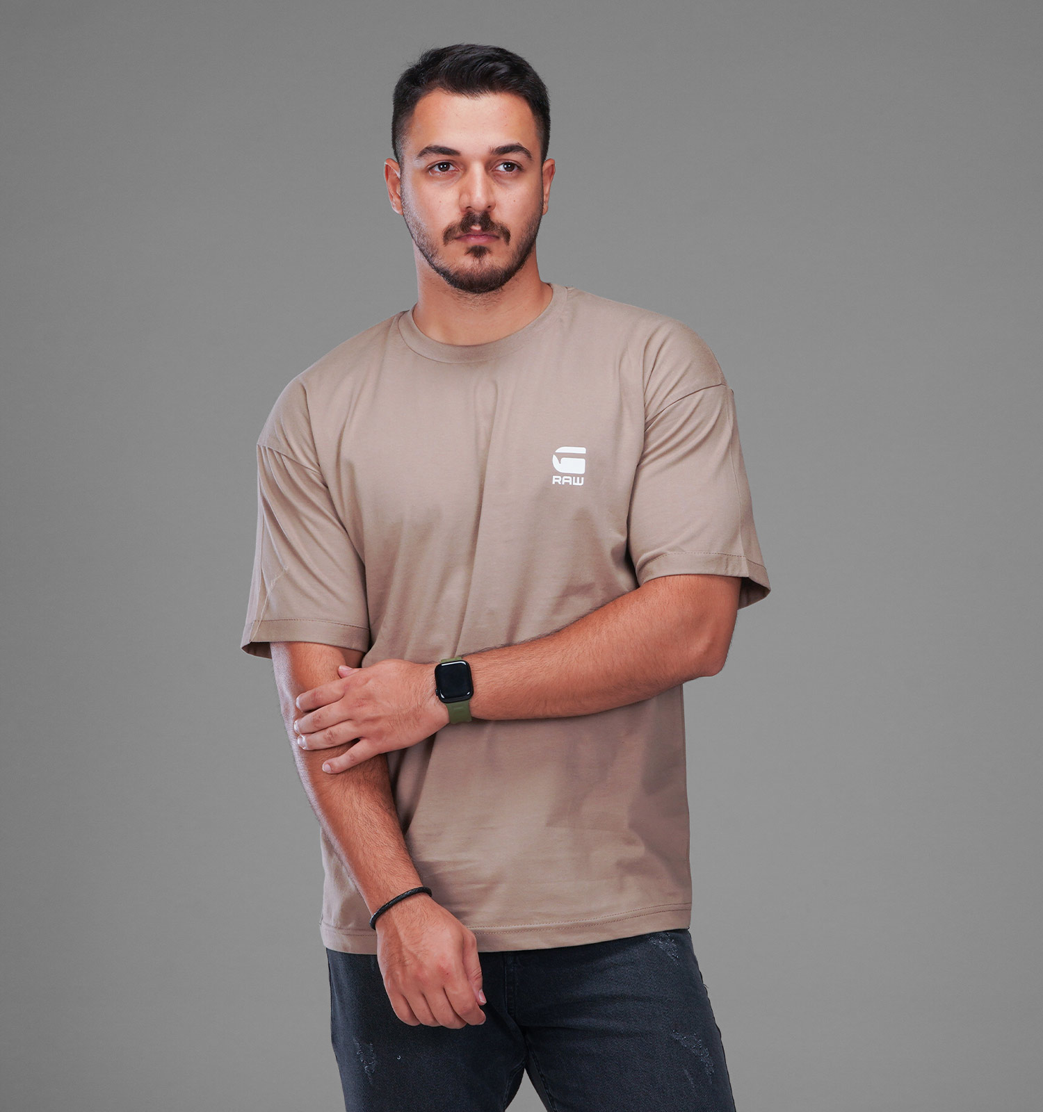 تیشرت یقه گرد مردانه نخ پنبه طرحدار مدل 48194