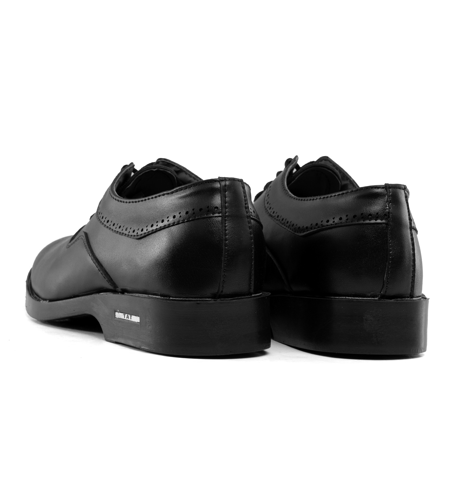 کفش رسمی مردانه چرم مصنوعی بنددار مشکی مدل 48271