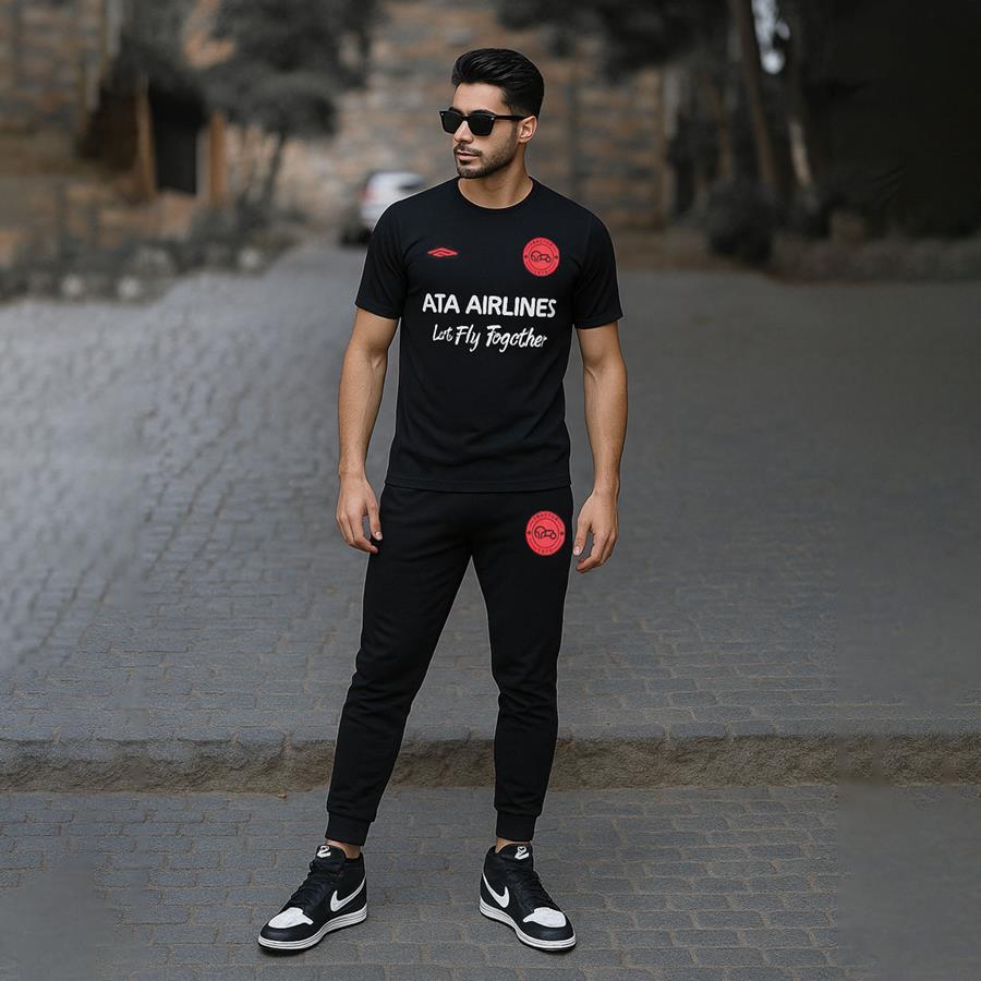 تیشرت شلوار مردانه Tractor_Black مدل 3632