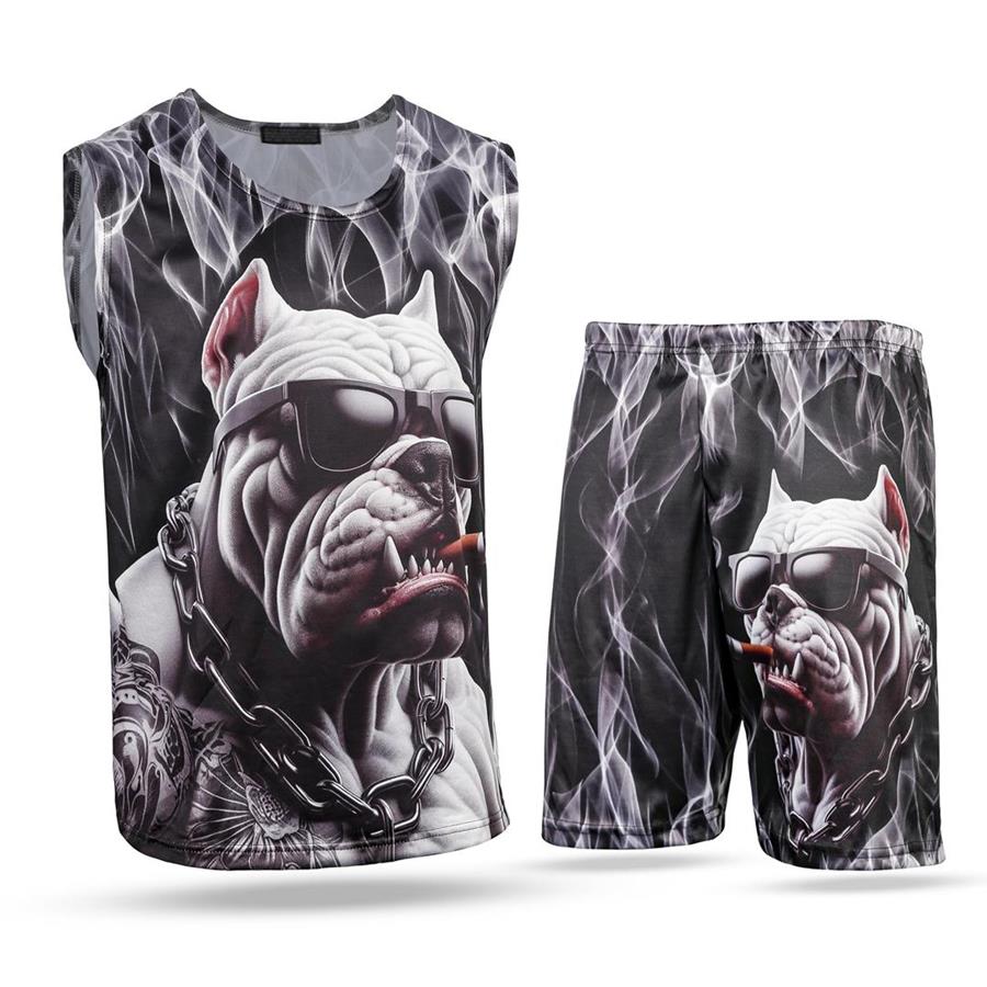 ست رکابی شلوارک Dog مدل 3645