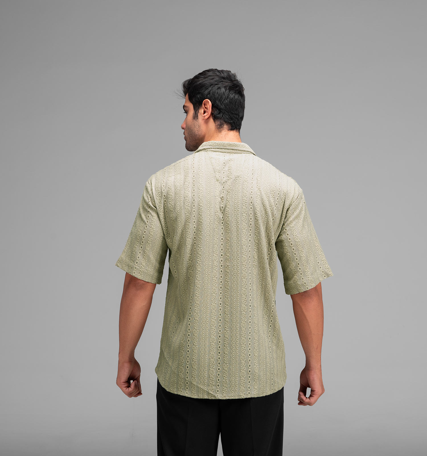 پیراهن اسپرت مراکشی مردانه آستین کوتاه طرحدار مدل 48368