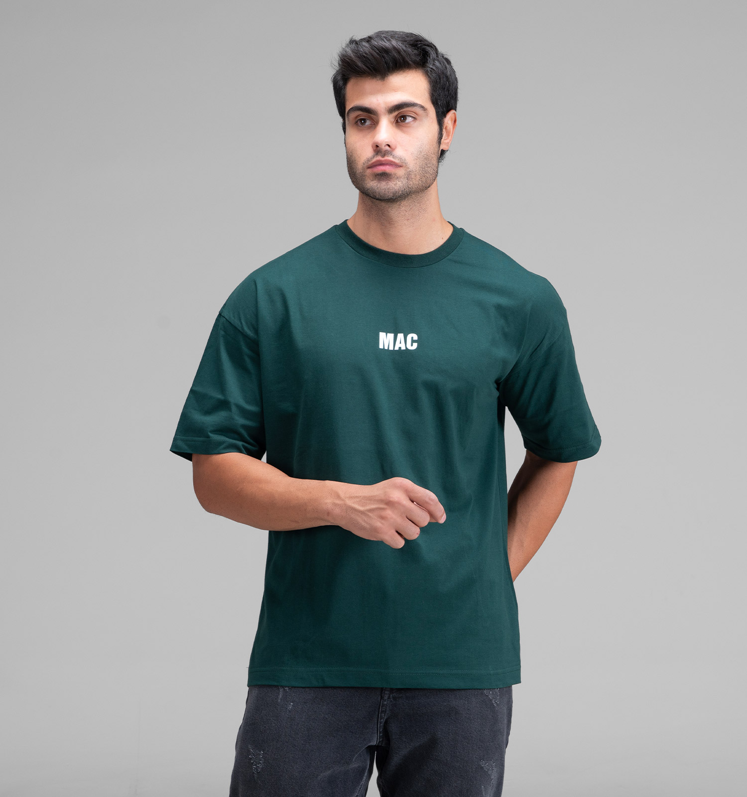 تیشرت یقه گرد مردانه نخ پنبه طرحدار مدل 48361