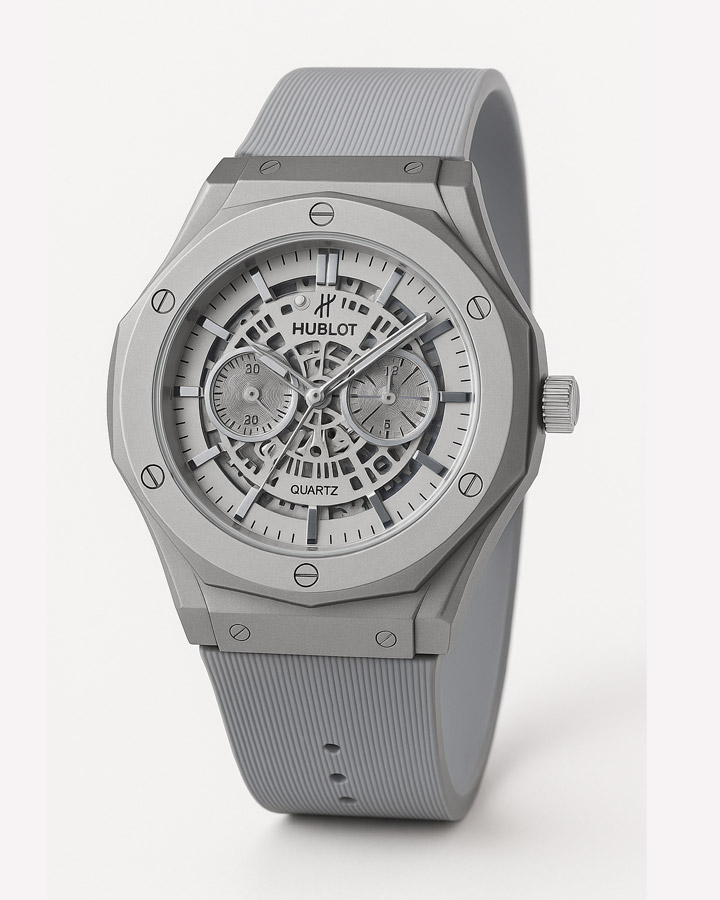 ساعت مردانه مدل HUBLOT نقره ای کد 6397