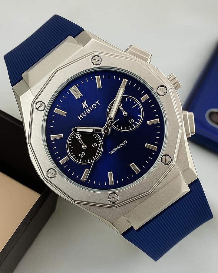 ساعت مردانه مدل HUBLOT سورمه ای کد 6398