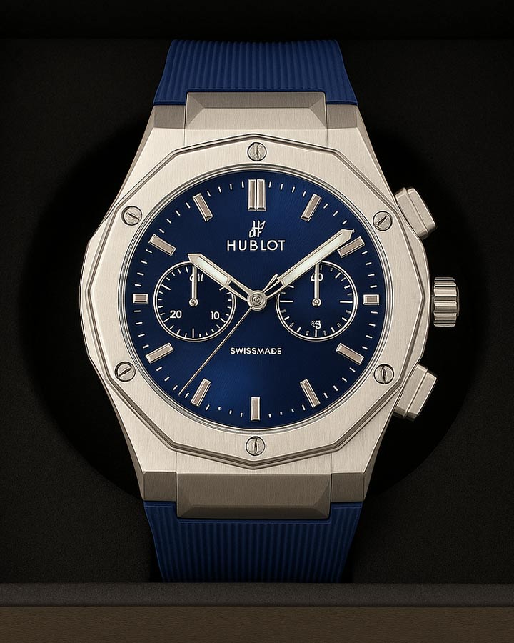 ساعت مردانه مدل HUBLOT سورمه ای کد 6398