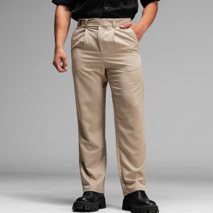 شلوار مازراتی نیم بگ مردانه کمر ایتالیایی مدل 48452