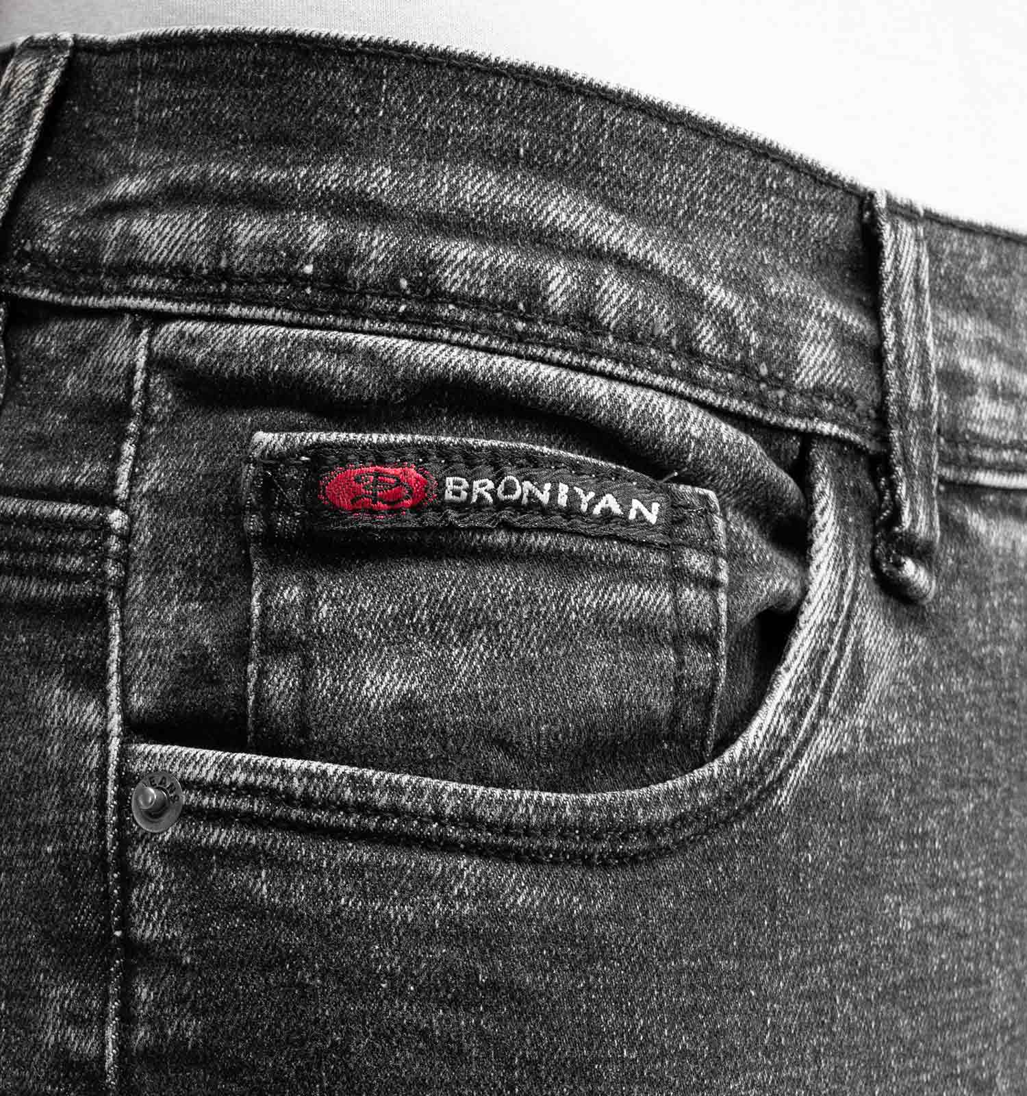 شلوار اسپرت جین راسته مردانه ذغالی مدل 48448