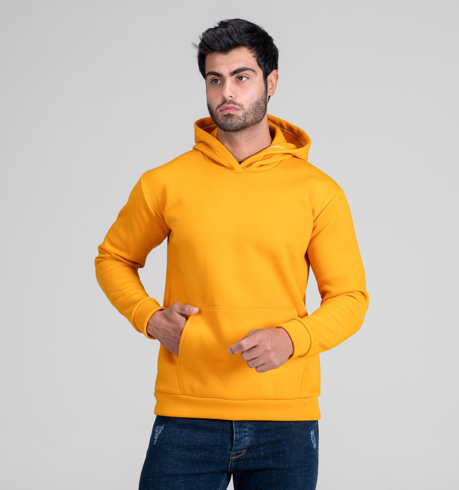 هودی مردانه کلاهدار ساده مدل 48512