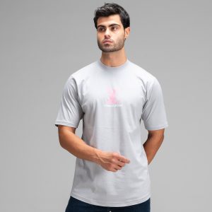 تیشرت Louis Vuitton یقه گرد مردانه طوسی نخ پنبه طرحدار مدل 48445