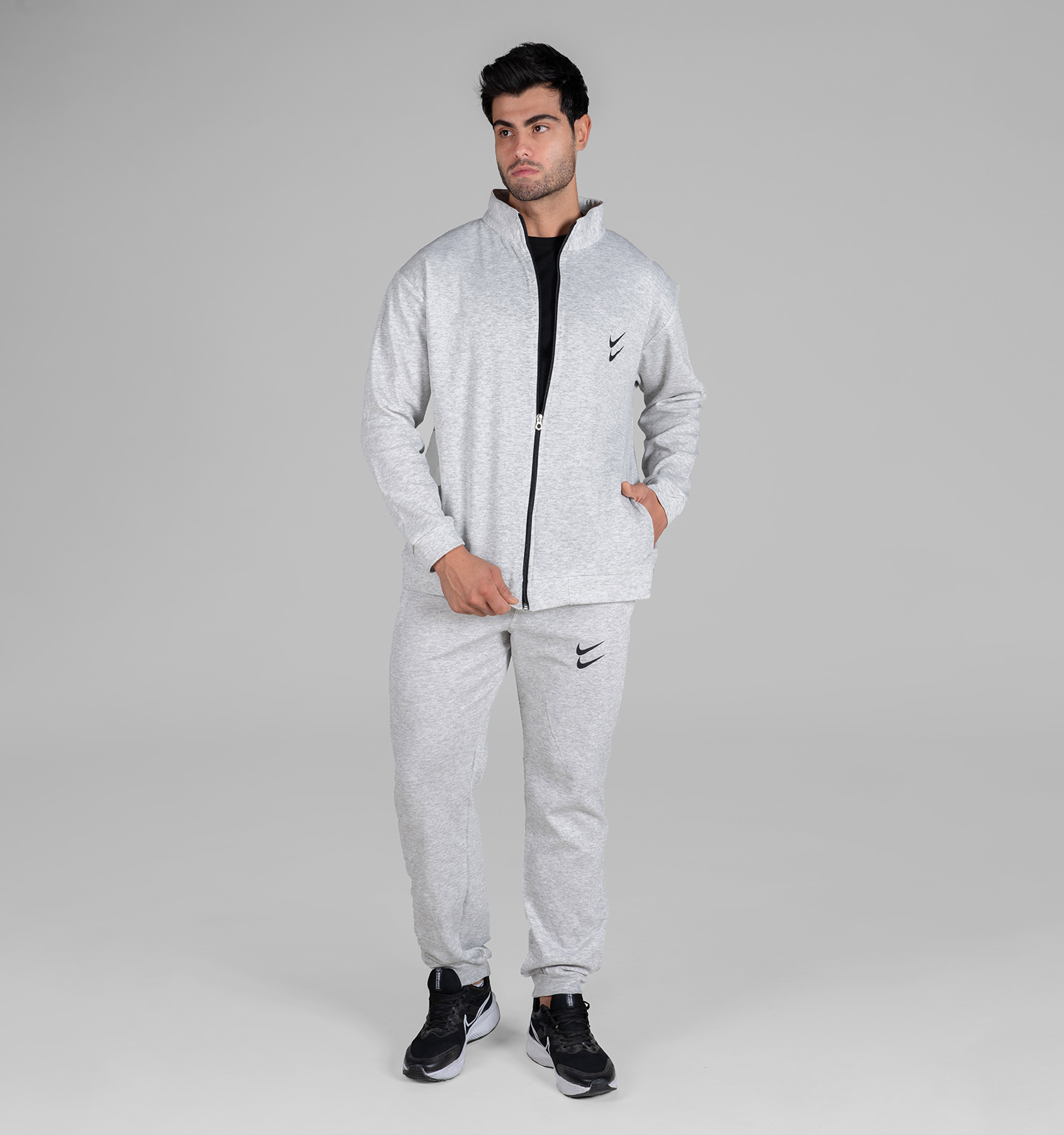 ست مردانه سویشرت شلوار Nike ساده مدل 48618