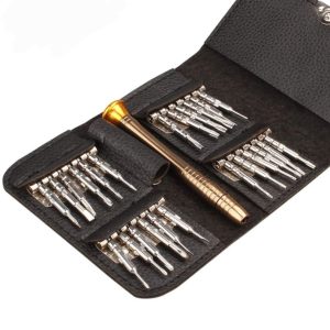 مجموعه 25 عددی پیچ گوشتی ساعتی جیبی مشکی