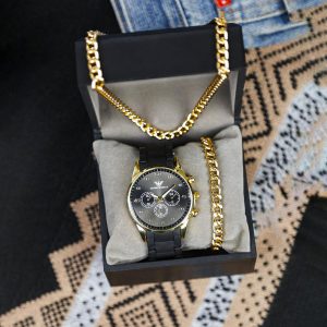 ست نیم ست ساعت مردانه Giorgio_Armani مدل 3702