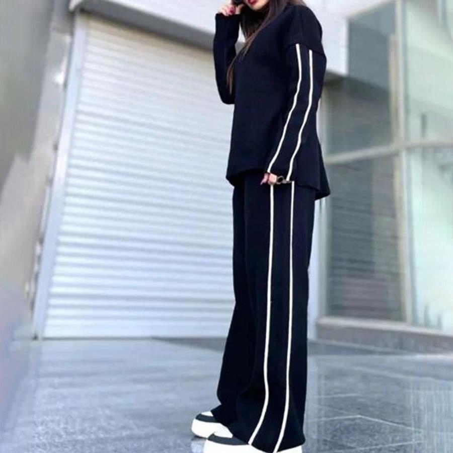 ست بافت بلوز شلوار زنانه Diyana_Black مدل 3732