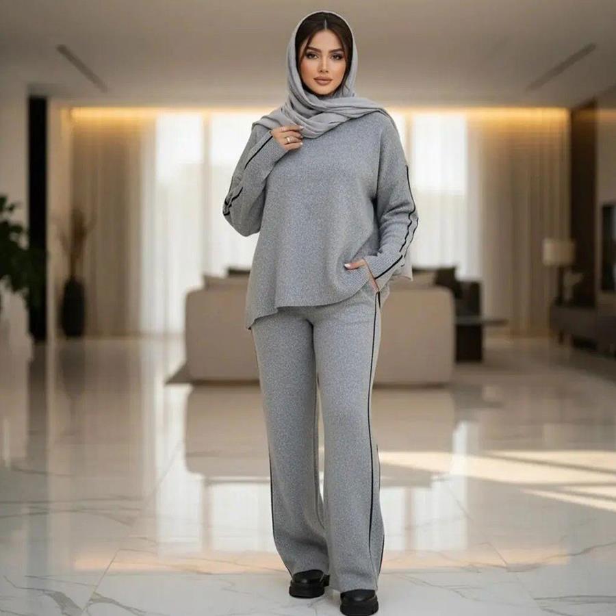 ست بافت بلوز شلوار زنانه Diyana_Gery مدل 3735