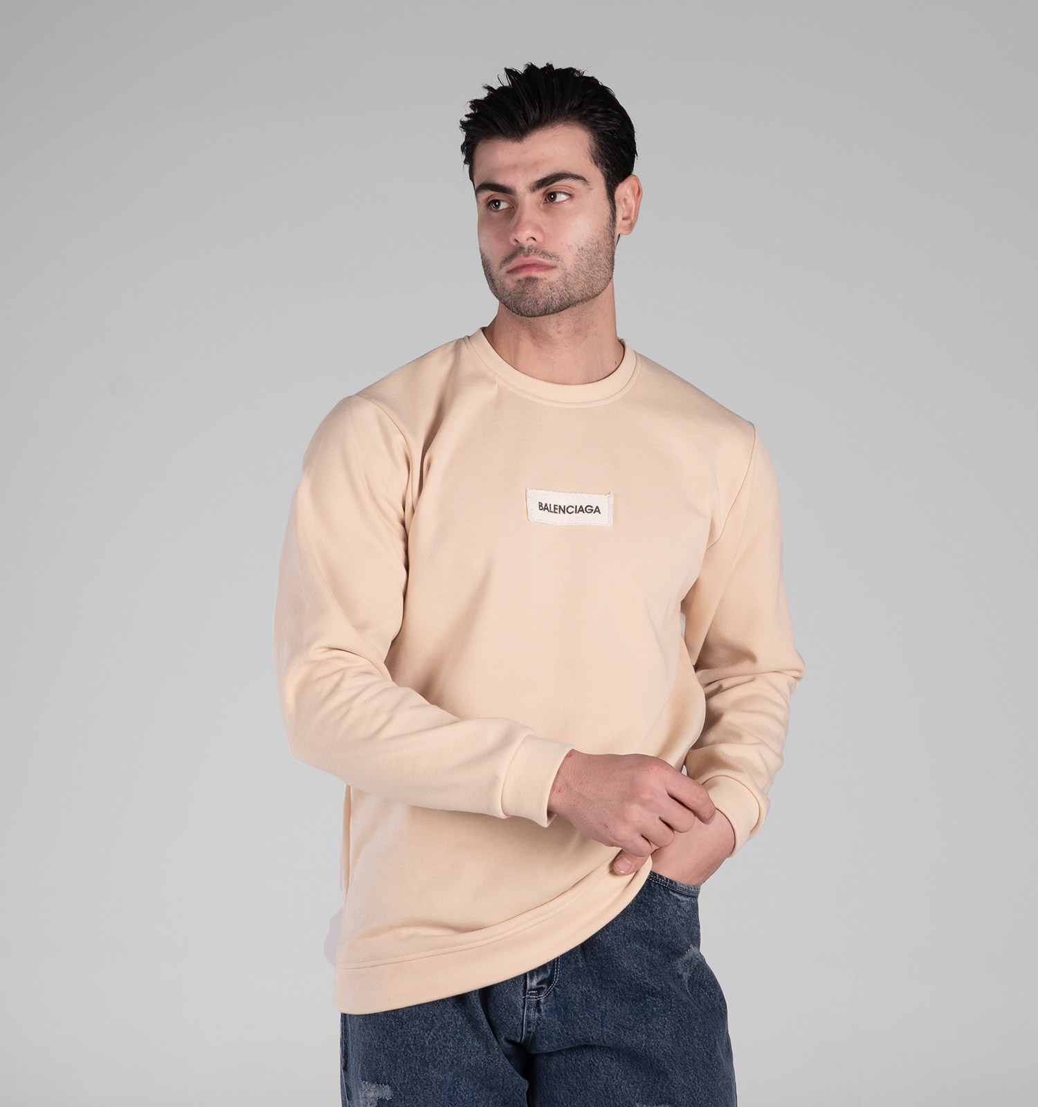 بلوز دورس مردانه یقه گرد طرحدار Balenciaga مدل 49001
