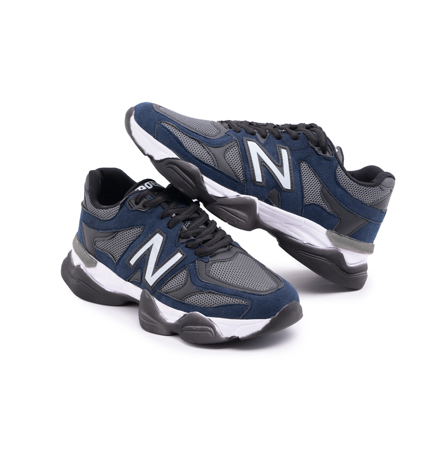کفش اسپرت New Balance مردانه سرمه ای بند دار مدل 48684