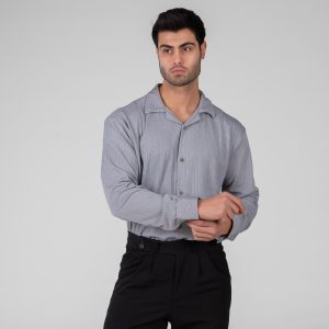 پیراهن مراکشی مردانه آستین بلند راه راه مدل 48800