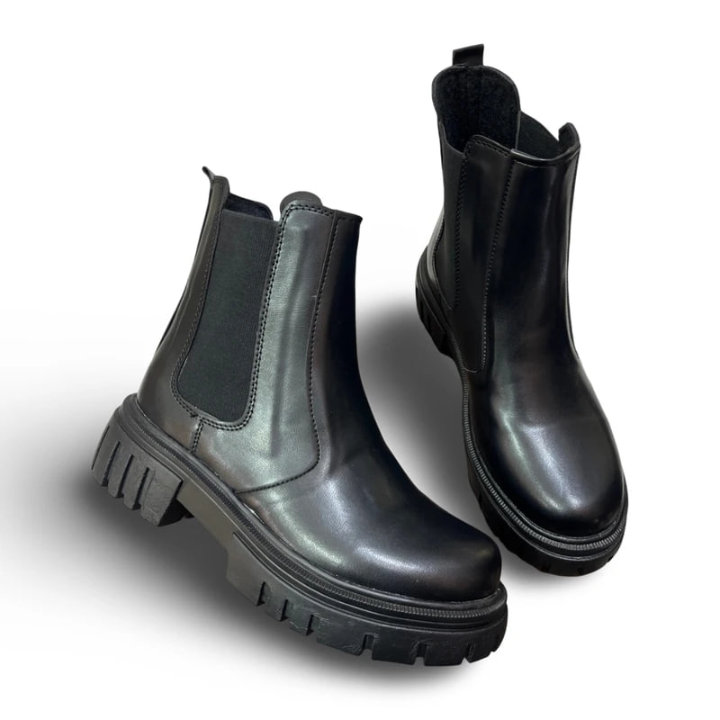 نیم بوت زنانه چلسی دوطرف کش مشکی