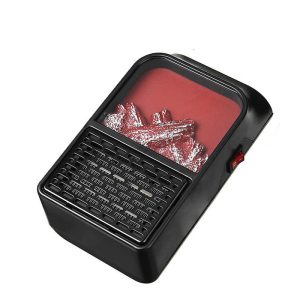 هیتر برقی رومیزی 1000وات طرح شومینه مدل 3D Flame مشکی