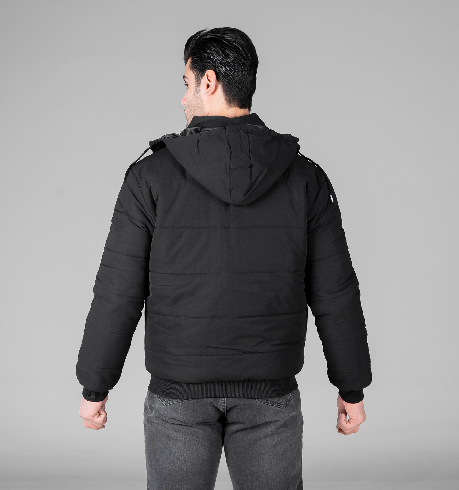 کاپشن مموری مردانه مشکی فری سایز Tommy مدل 48996