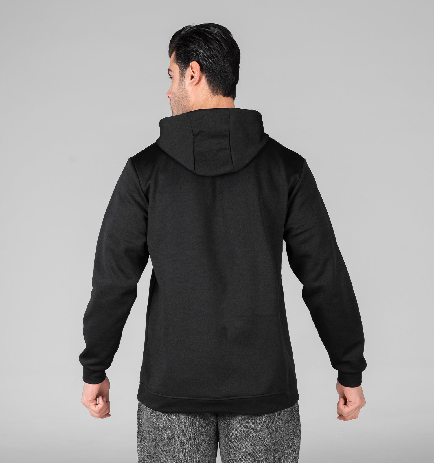 هودی مردانه کلاهدار مشکی ساده Nike مدل 48981