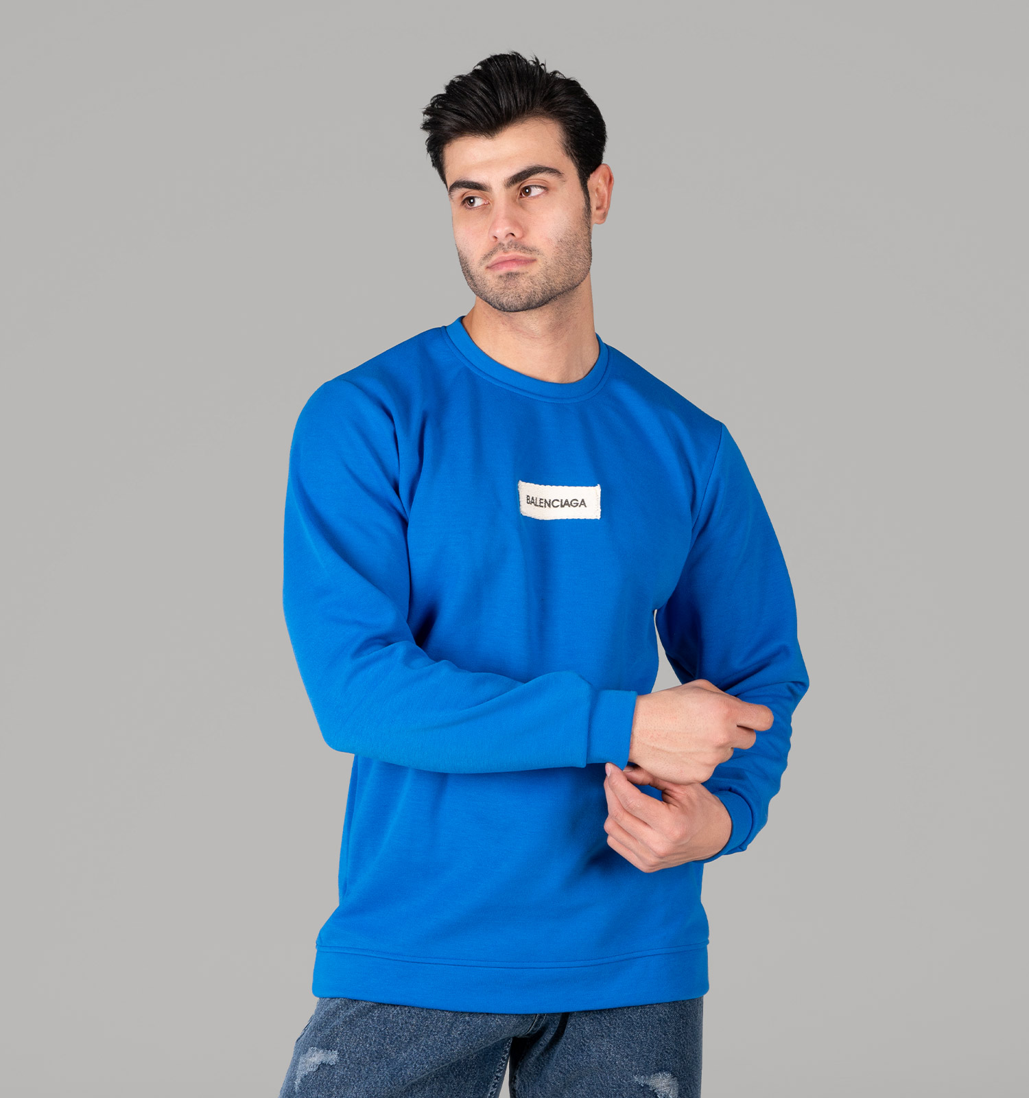 بلوز دورس مردانه یقه گرد طرحدار Balenciaga مدل 48998