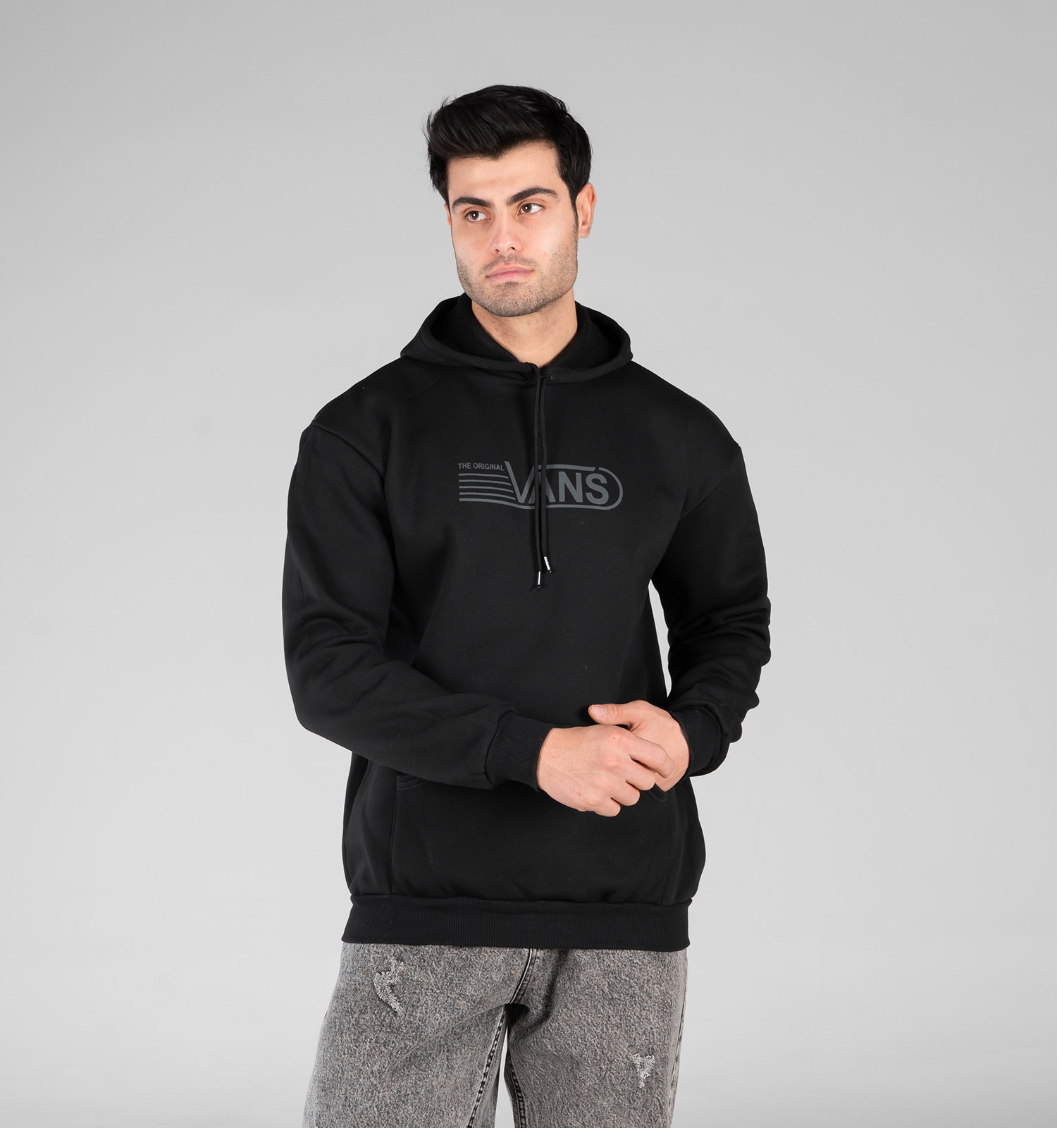 هودی مردانه کلاهدار طرحدار Vans مدل 48932
