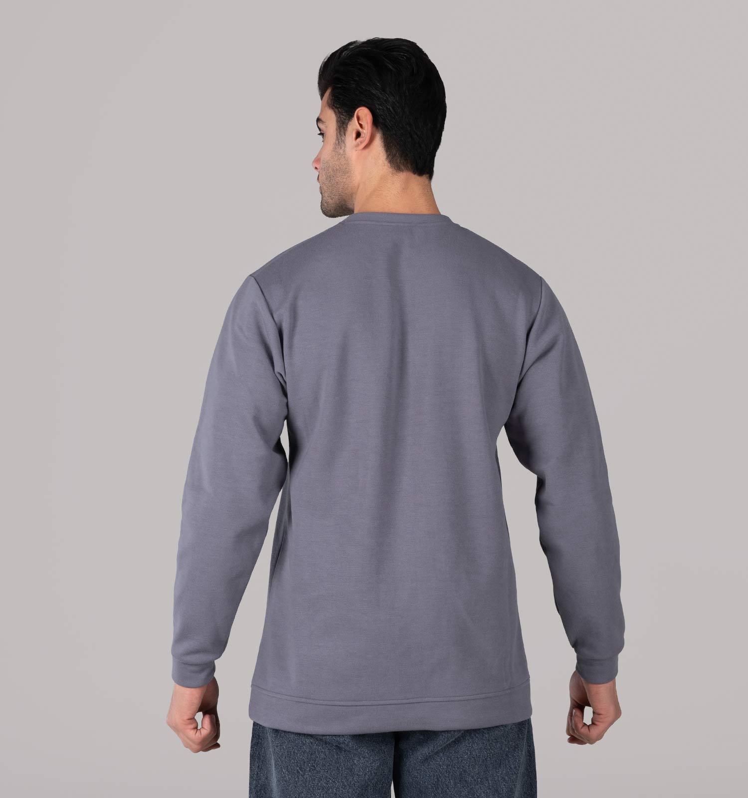 بلوز دورس مردانه یقه گرد طوسی طرحدار Balenciaga مدل 48999