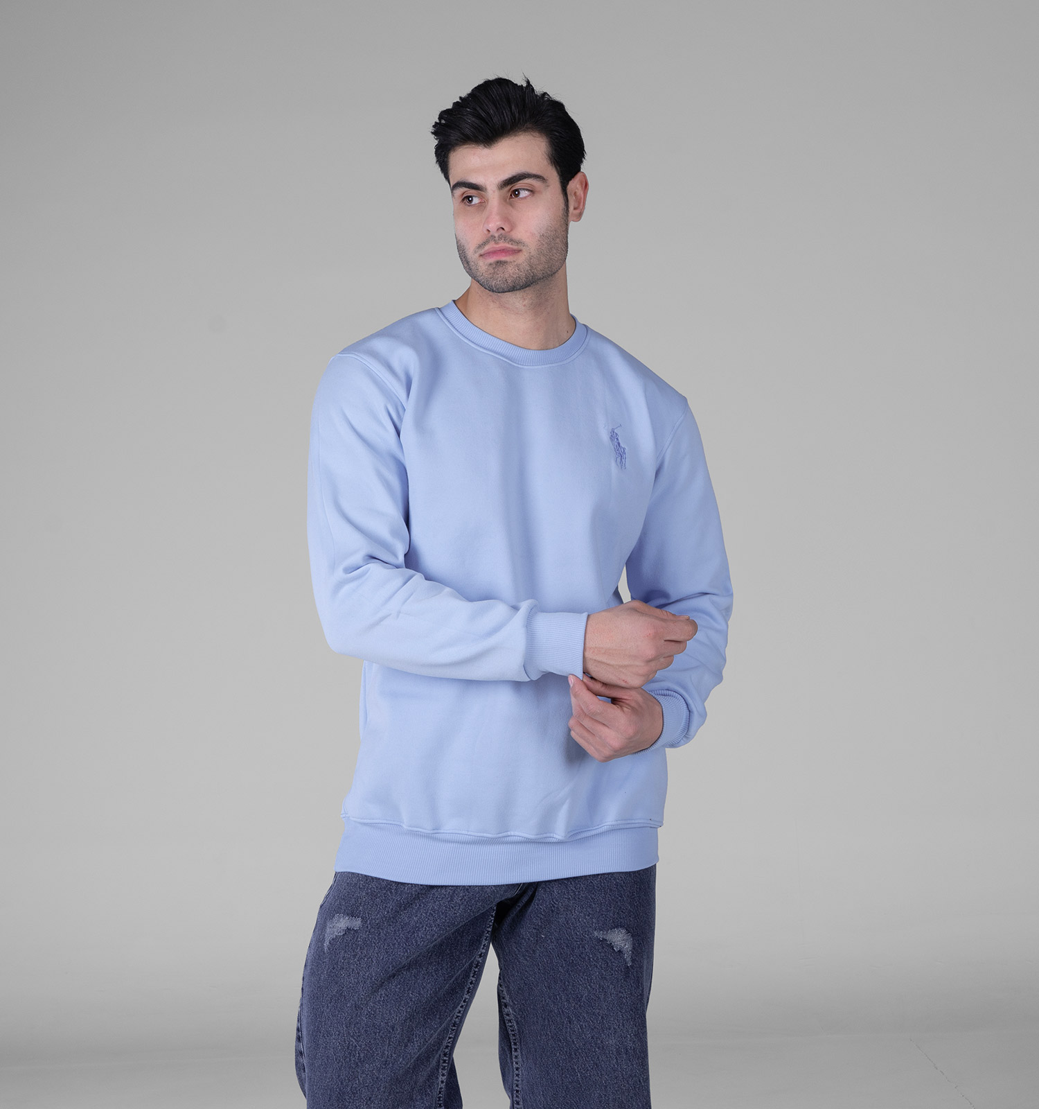 بلوز دورس مردانه یقه گرد ساده Polo مدل 48959