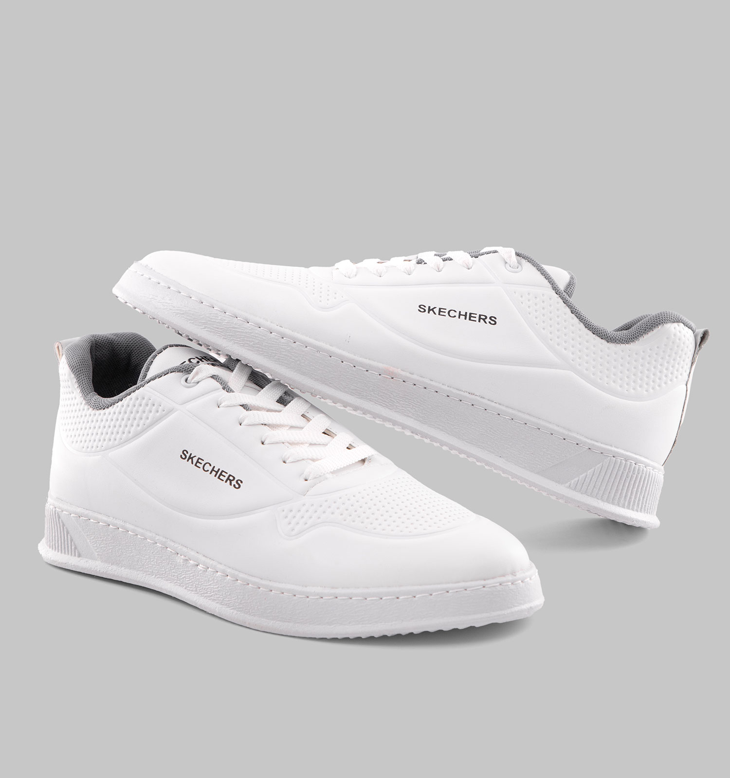 کفش روزمره مردانه Skechers چرم مصنوعی بنددار سفید مدل 48785
