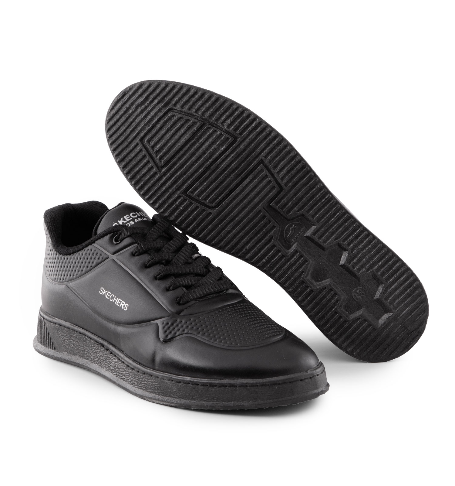 کفش روزمره مردانه Skechers چرم مصنوعی بنددار مشکی مدل 48784