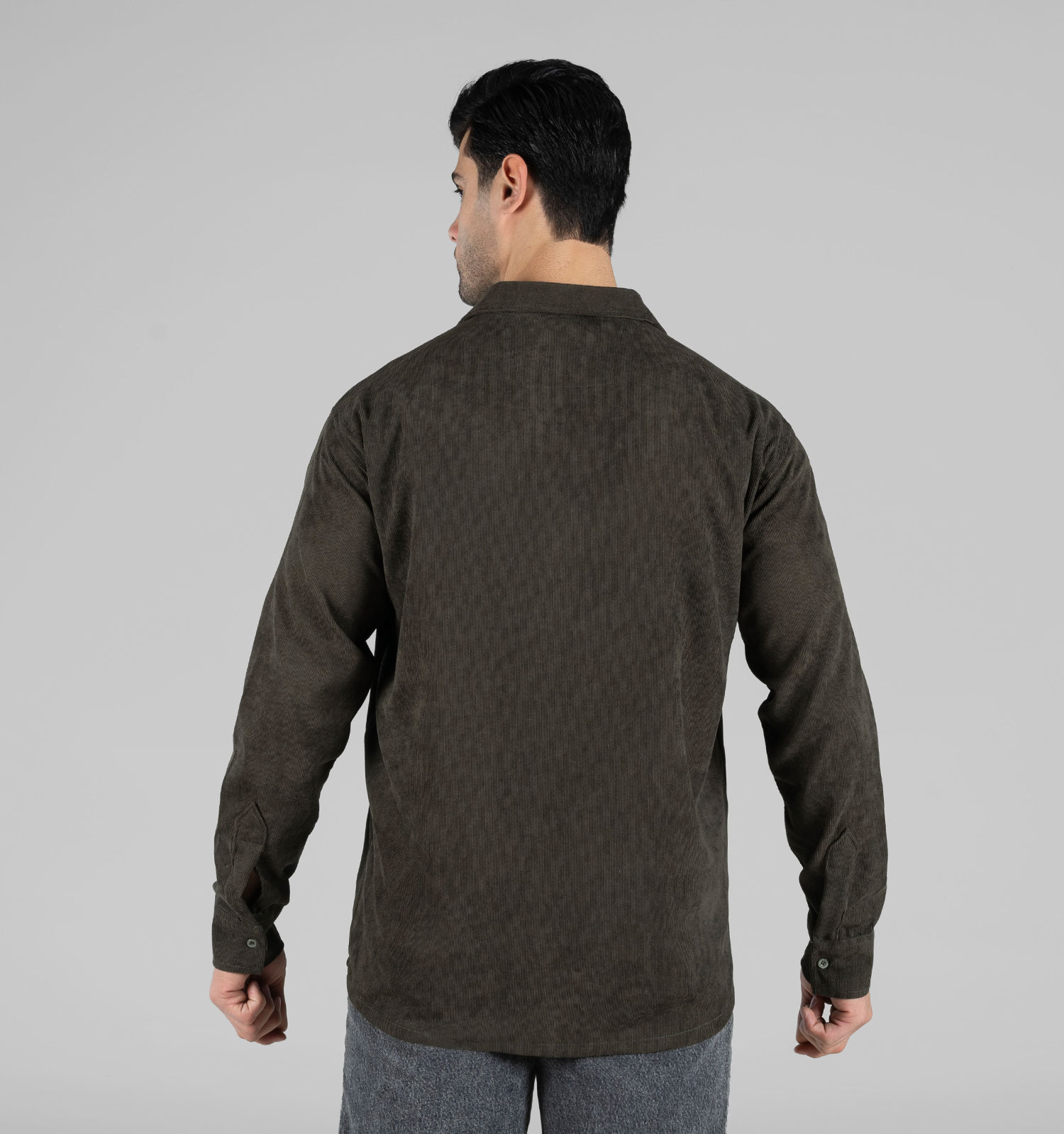 پیراهن اسپرت کبریتی مردانه آستین بلند ساده مدل 48795