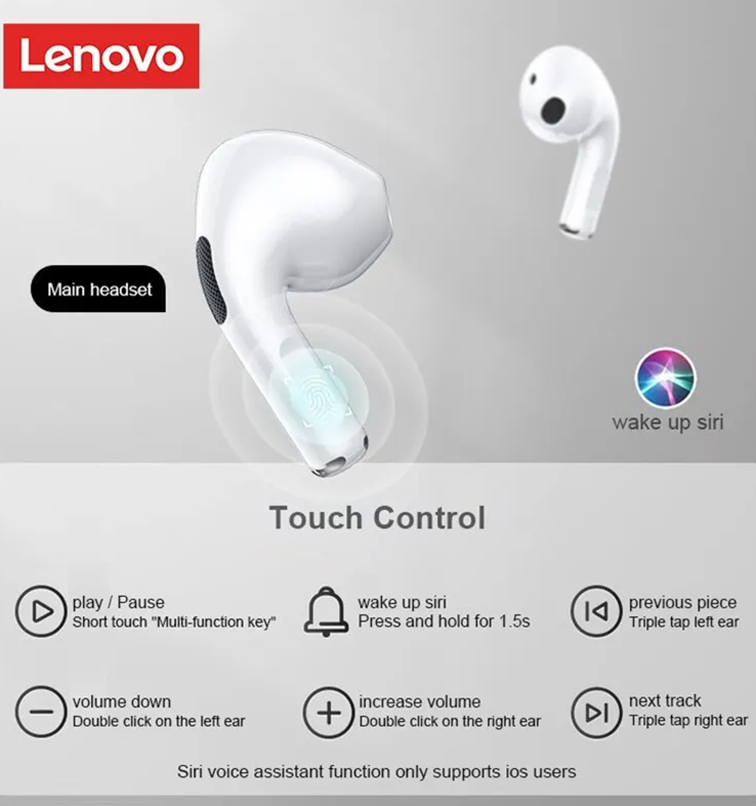 هندزفری بلوتوثی Lenovo LP 40 مدل 48863