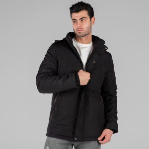 کاپشن برزنتی مردانه مشکی مدل 48986