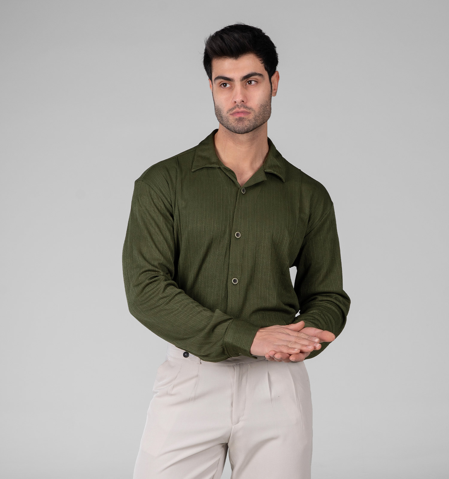 پیراهن مراکشی مردانه آستین بلند راه راه مدل 48797