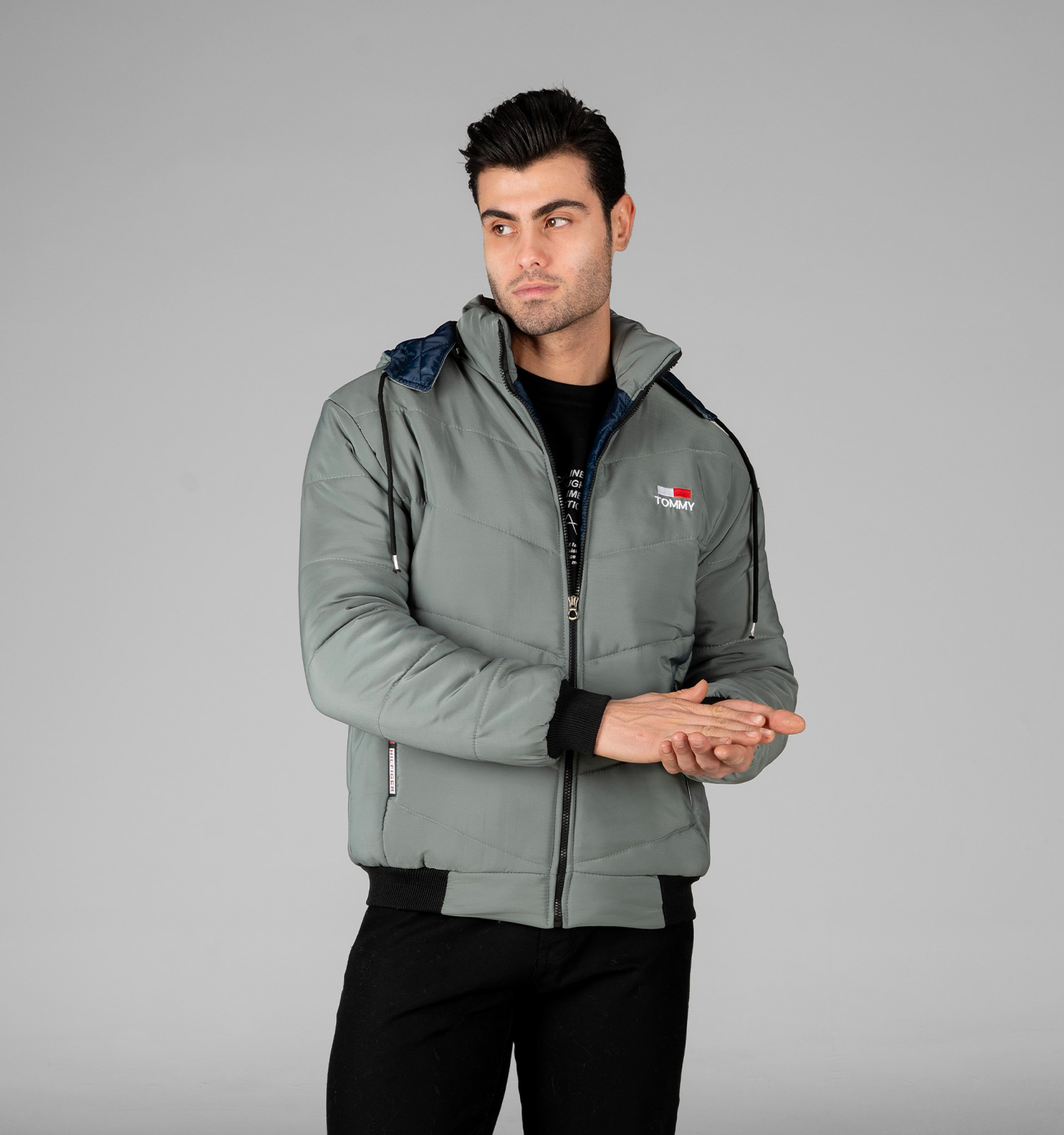 کاپشن مموری مردانه فری سایز Tommy مدل 48997