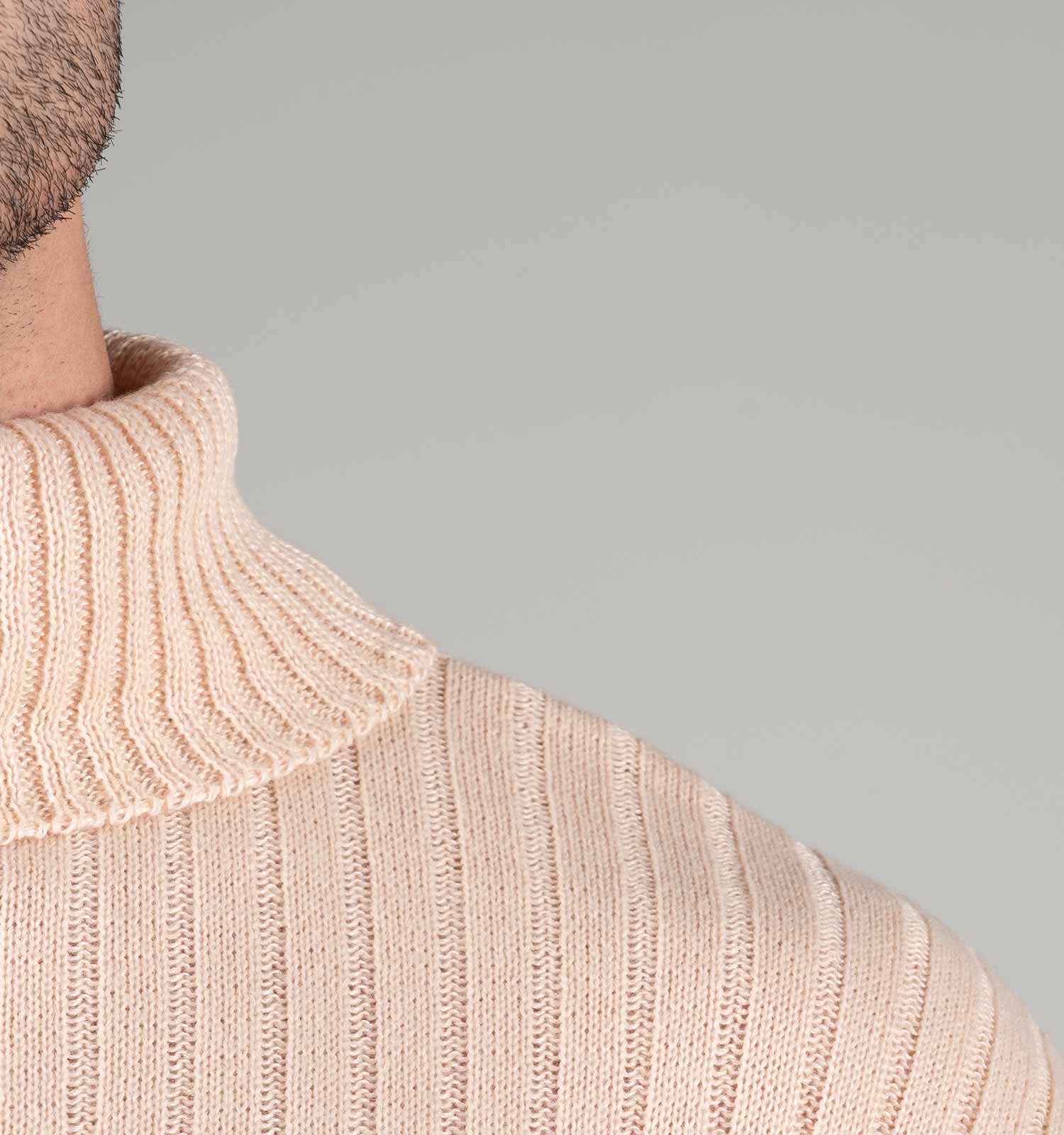 بافت مردانه یقه اسکی فری سایز راه راه مدل 48856