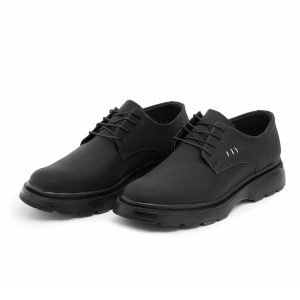 کفش رسمی مردانه چرم مصنوعی مشکی مدل 48915