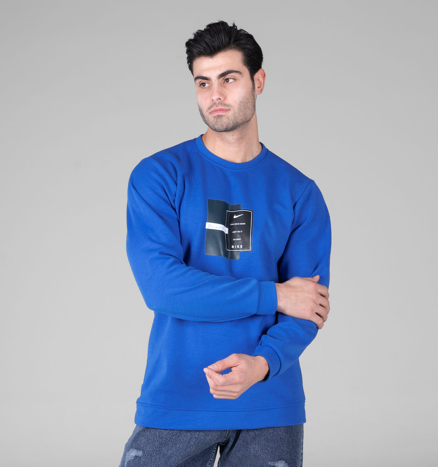 بلوز دورس مردانه یقه گرد طرحدار Nike مدل 49027