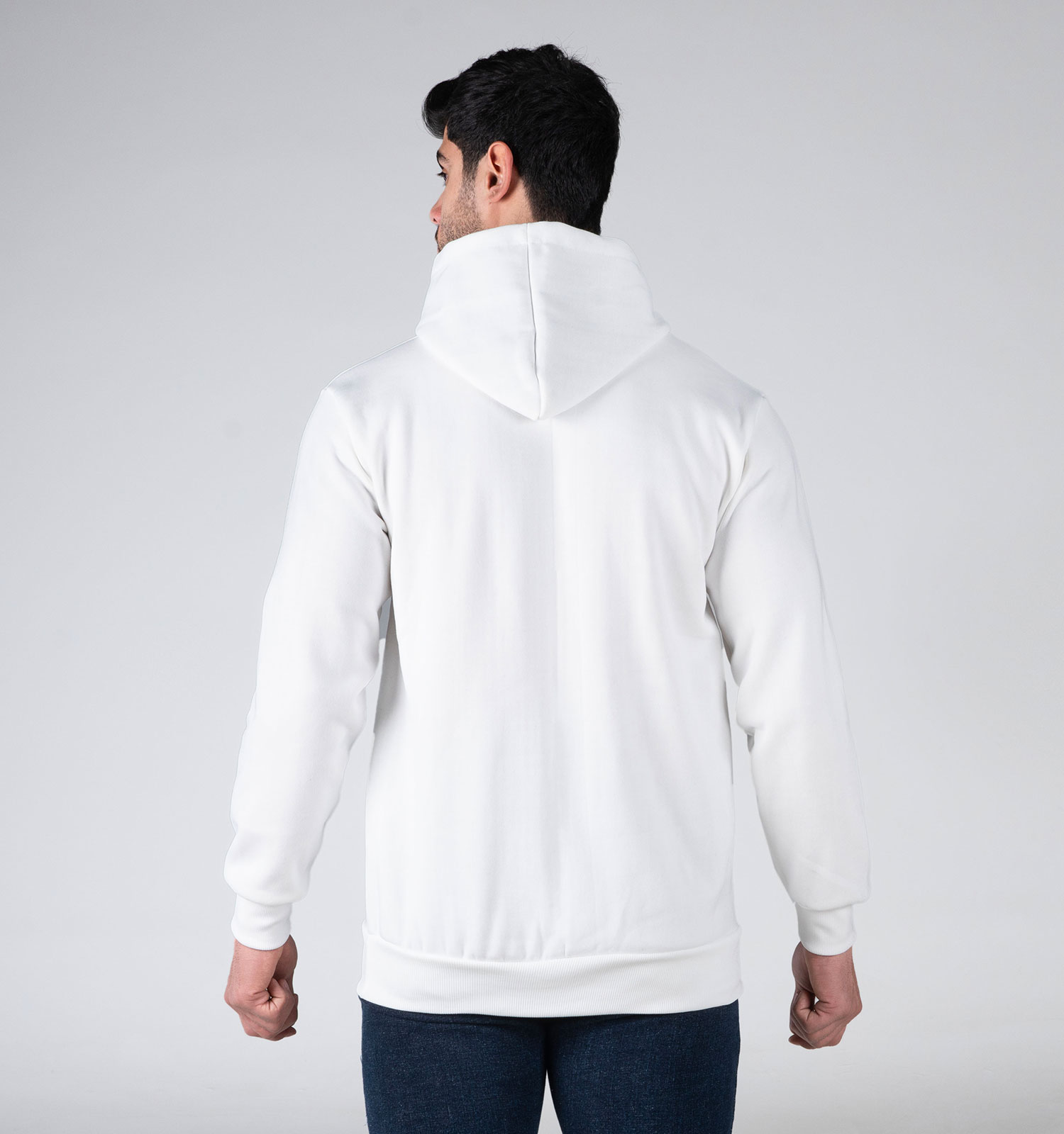 هودی مردانه کلاهدار سفید طرحدار Balenciaga مدل 48905