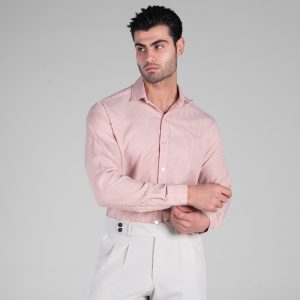 پیراهن مردانه آستین بلند راه راه مدل 49065