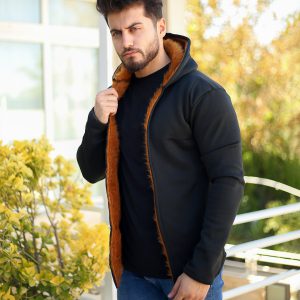 هودی مردانه لبه خز مدل valentino