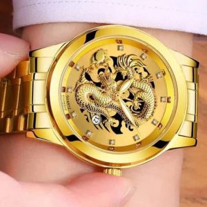 ساعت مردانه طرح azhodehya طلایی کد 6747