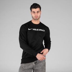 بلوز دورس مردانه یقه گرد مشکی طرحدار Nike مدل 49068