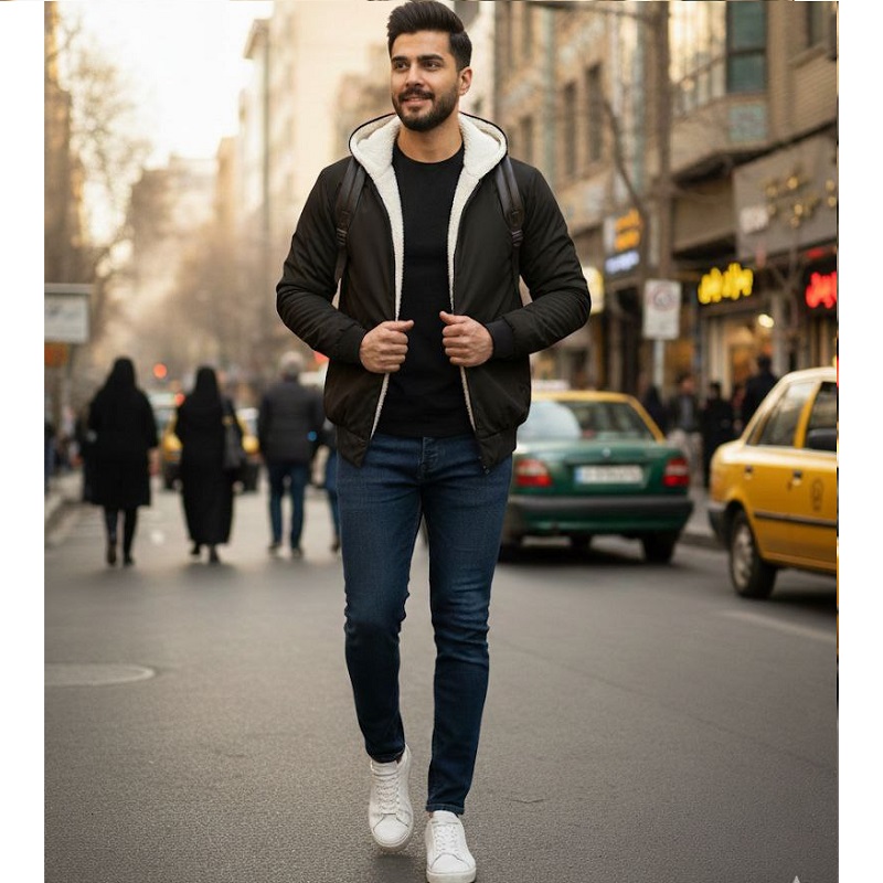 کاپشن ضدآب داخل خزتدی مشکی